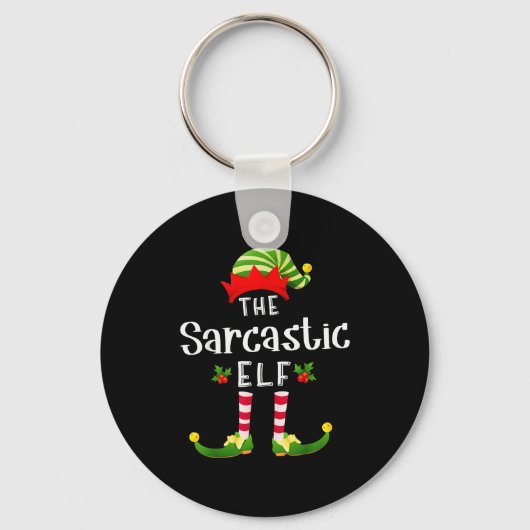 Porte-clés Sarcastic Christmas Elf Matching Pajama X-mas Part (Recto)