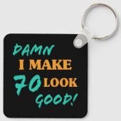 Porte-clés Sarcastique 70e anniversaire Attitude (Dos)