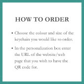 Porte-clés Sarcelle | Porte - clé de numérisation de code QR 