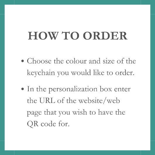 Porte-clés Sarcelle | Porte - clé de numérisation de code QR 