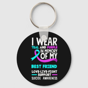 Porte-clés Sarcelle Violet En Mémoire Du Suicide De Meilleur