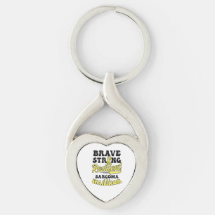 Porte-clés Sarcoma Cancer Chemise brave résistance forte