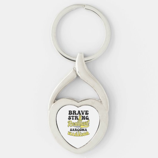 Porte-clés Sarcoma Cancer Chemise brave résistance forte (Devant)