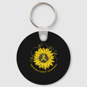 Porte-clés Sarcome Cancer Sensibilisation Tournesol jaune Rub