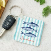 Porte-clés Sardines Rayures Esthétique Pêcheur