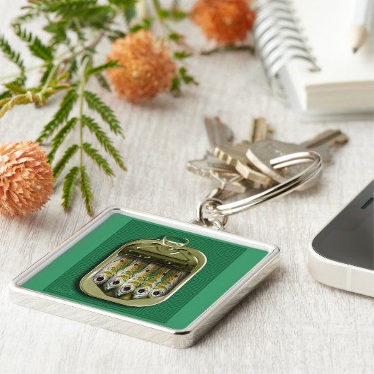 Porte-clés Sardines vertes (Côté)