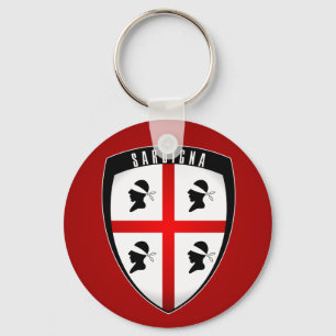 Porte-clés Sardinia, Shield Crest (red) Keychains