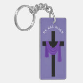 Porte-clés Sash violet sur Porte - clé croisé (Devant gauche)