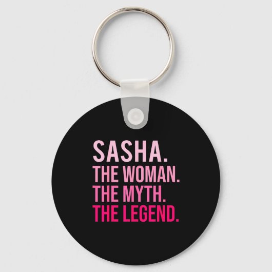 Porte-clés Sasha The Woman The Myth The Legend Funny Valentin (Recto)
