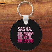 Porte-clés Sasha The Woman The Myth The Legend Funny Valentin (Recto)
