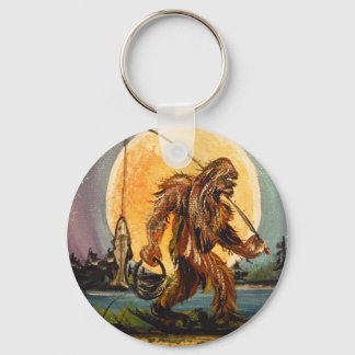 Porte-clés Sasquatch Bigfoot est parti Pêche original