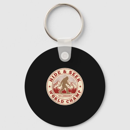 Porte-clés sasquatch champion du monde de cache-cache Bigfoot (Recto)