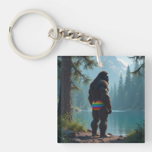 Porte-clés Sasquatch en fleurs (Devant)
