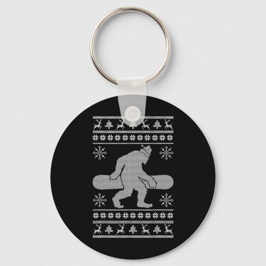 Porte-clés Sasquatch Goûter Snowboard Vilain Noël Bigfoo (Recto)