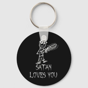Porte-clés Satan vous aime Halloween Costume Mot Design