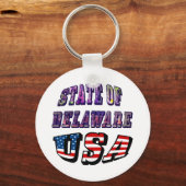 Porte-clés Sate of Delaware Picture et USA Flag Text (Recto)