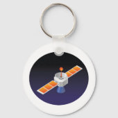 Porte-clés Satellite dans l'espace (Recto)