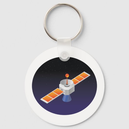 Porte-clés Satellite dans l'espace (Recto)