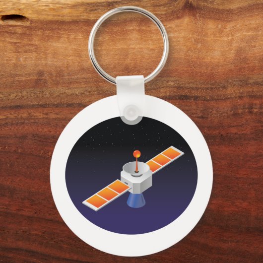 Porte-clés Satellite dans l'espace (Recto)