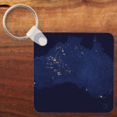 Porte-clés Satellite Les Lumières Nocturnes De L'Australie. (Recto)