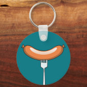 Porte-clés Saucisse à la fourchette (Recto)