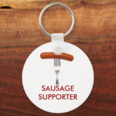 Porte-clés saucisse collée à la fourchette (Recto)