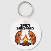 Porte-clés Saucisses au feu - Saucisses épicées (Verso)