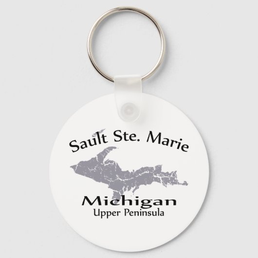 Porte-clés Sault Ste Marie Michigan Plan Porte - clé (Recto)