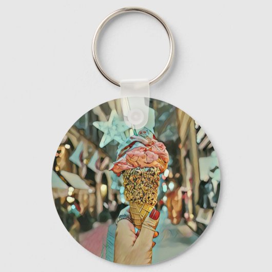 Porte-clés Saupoudrer de crème glacée (Recto)