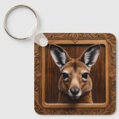 Porte-clés Saut de la Nature : Une impression sur bois de kan (Recto)