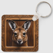 Porte-clés Saut de la Nature : Une impression sur bois de kan (Dos)