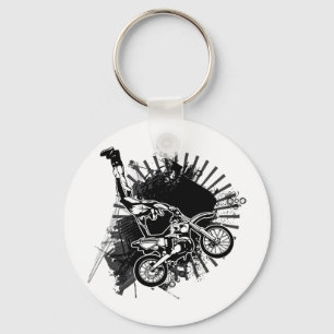 Porte-clés Saut grunge de motocross