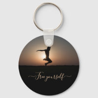 Sauter pendant l'heure du crépuscule porte - clé