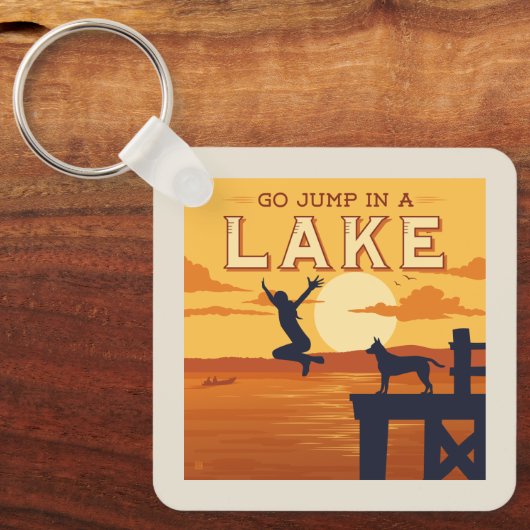 Porte-clés Sauter Sur Un Lac (Recto)