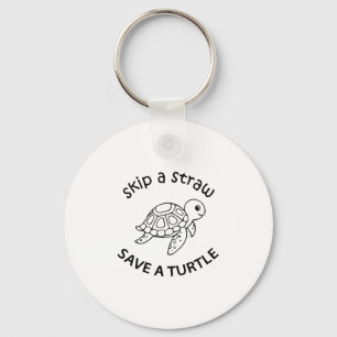 Porte-clés Sauter Une Paille Sauver Une Tortue Copie Copie Co