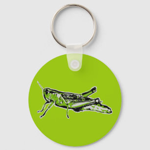 Porte-clés Sauterelle verte Pop Art