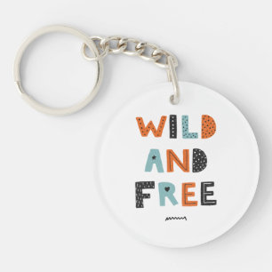 Porte-clés Sauvage et libre Lettres Doodle