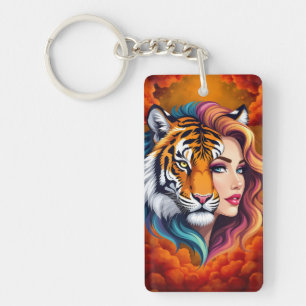 Porte-clés Sauvage intérieur – Déesse de l'esprit du tigre.
