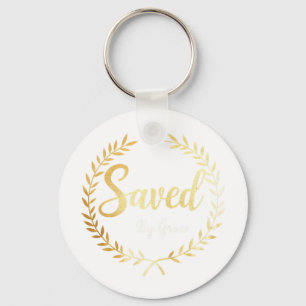 Porte-clés Sauvé par Grace Porte - clé - Cadeau pour papa fid
