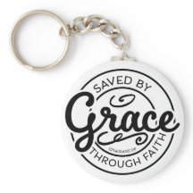 Sauvé par la grâce par la foi Porte - clé