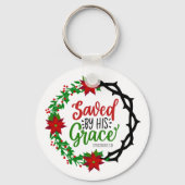 Porte-clés Sauvé par Sa grâce (Recto)