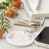 Porte-clés Sauvegarde du Mariage de date customisé Enregistre (Devant Droit)