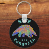 Porte-clés Sauvez la Pangoline Espèces menacées Art animal (Recto)