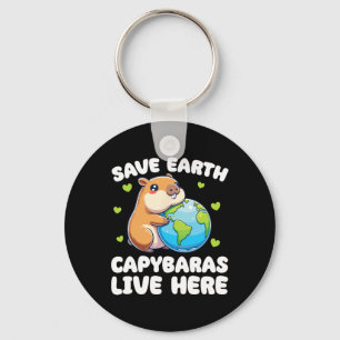 Porte-clés Sauvez La Terre Les Capyras Vivent Ici Jour des te