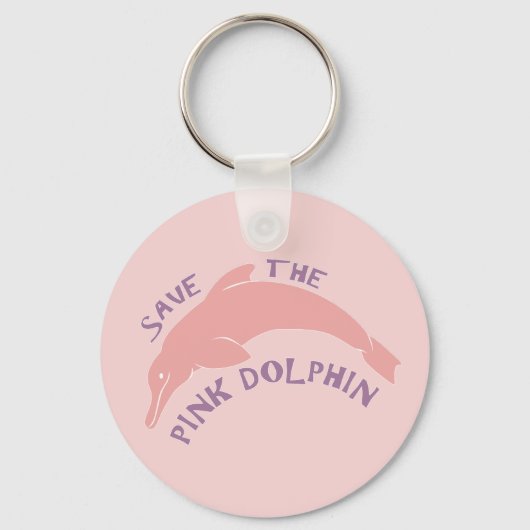 Porte-clés Sauvez le dauphin rose (Recto)