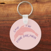 Porte-clés Sauvez le dauphin rose (Recto)