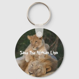 Porte-clés Sauvez le lion africain
