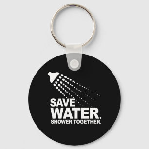 Porte-clés SAUVEZ L'EAU. DOUCHE ENSEMBLE. T-shirt
