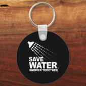 Porte-clés SAUVEZ L'EAU. DOUCHE ENSEMBLE. T-shirts (Recto)