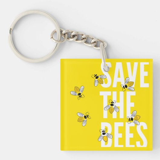 Porte-clés Sauvez les abeilles (Devant)